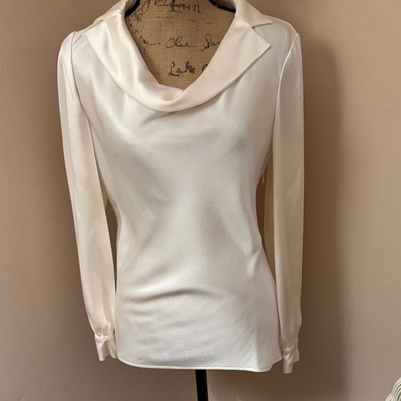 St. John Tops - St. John Cream Cowl Neck Top